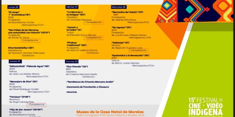 El Gobierno de Estado Invita al 15° Festival de Cine y Video Indígena