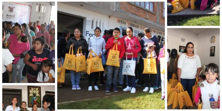 Entrega Araceli Saucedo útiles escolares a más de 600 familias en Santa Clara del Cobre