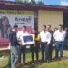 Entrega Araceli Saucedo equipo de cómputo en el Distrito de Pátzcuaro