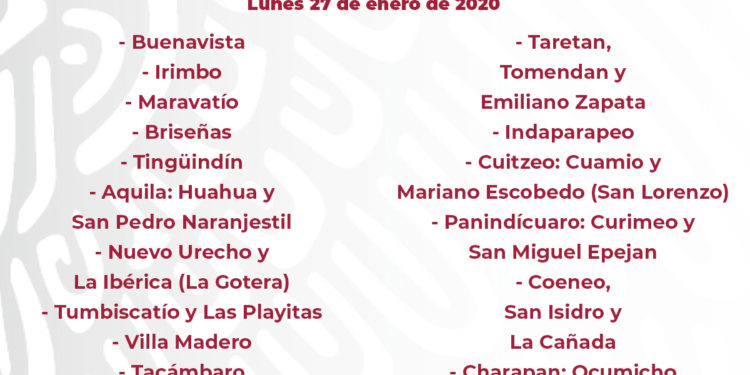 Inicia este lunes, operativo de pago de programas de Bienestar en Michoacán