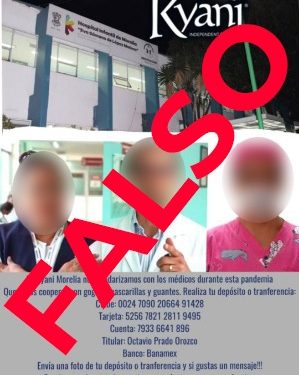 SSM no solicita donaciones en efectivo