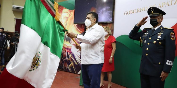 Con ceremonia virtual, Apatzingán conmemora 210 Aniversario de la Independencia de México