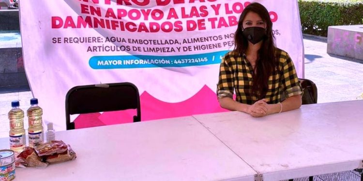 Instala Gobierno de Michoacán centro de acopio para damnificados de Tabasco
