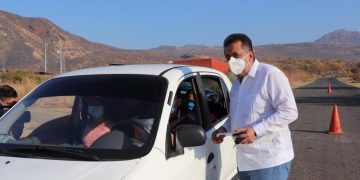 Colocan filtro sanitario en entrada a Acahuato