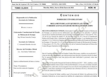 Emite Gobierno del Estado reglamento de ley que regula el uso obligatorio del cubrebocas