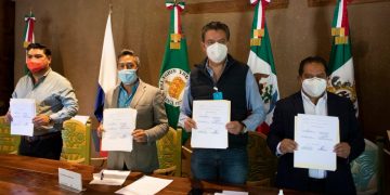 Firman convenio para conformar organismo para el manejo de residuos en la zona lacustre