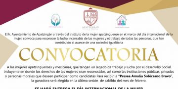 Se extiende convocatoria para la Presea “Amalia Solórzano Bravo