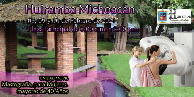 SSA y ayuntamiento de Huiramba anuncian campaña de examen de Mastografía del 8 al 10 de Febrero