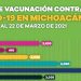 Concluye primera etapa de vacunación anti COVID-19 en 25 municipios de la entidad
