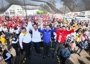 Con nuestro candidato Carlos Herrera Tello, vienen mejores tiempos para Michoacán: Alejandro Moreno