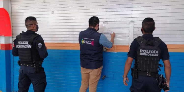 Suspenden Guardianes de la Salud nueve establecimientos en Morelia