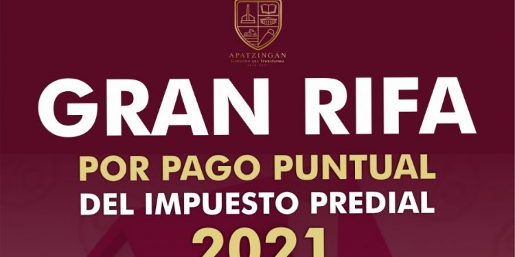 Rifa del Impuesto Predial, el 26 de marzo