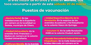 Tendrá Morelia 11 Centros de Vacunación contra COVID-19