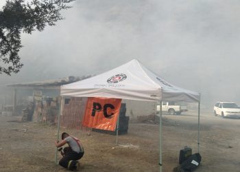 Atiende PC Estatal incendio en basurero municipal de Jiménez