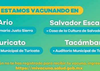 Vacunación anti COVID-19, activa en 4 municipios este domingo