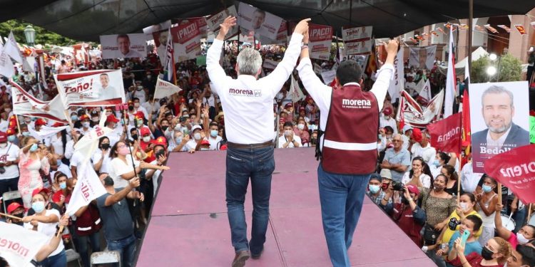 Algarabia, esperanza y triunfo anunciado en favor de José Luis Cruz Lucatero en Apatzingán