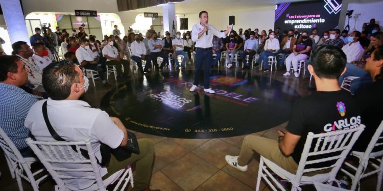 El gobierno pondrá el lugar y la lana para emprender: Carlos Herrera