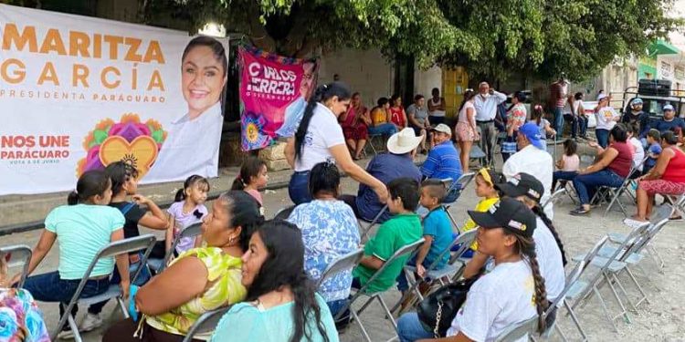 Hacer equipo para dar impulso al municipio de Parácuaro, el llamado de Maritza García Franco
