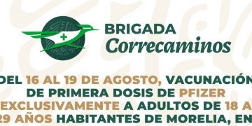 Este lunes inicia vacunación a jóvenes de 18 a 29 años en Morelia