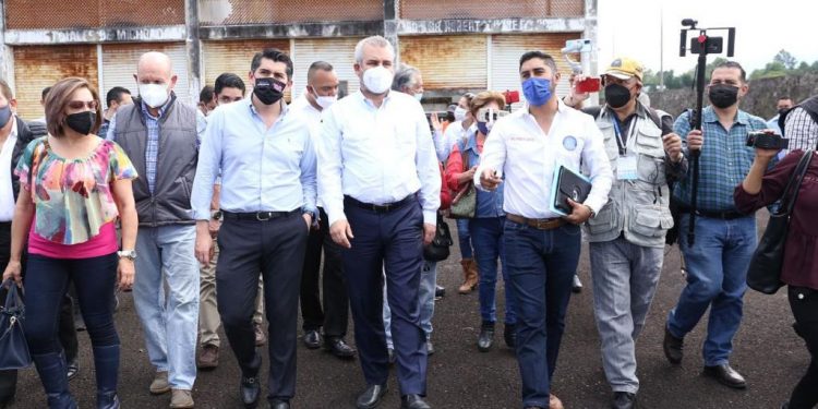 Ramírez Bedolla revisa proyecto para reactivar central de abastos en Zitácuaro