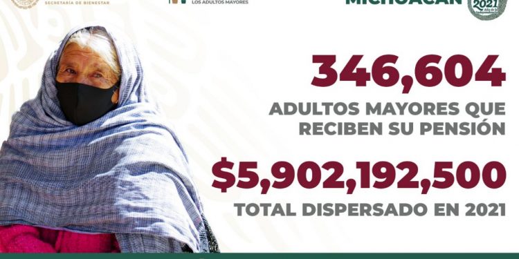En 2021, más adultos mayores recibieron pensión para el Bienestar en Michoacán