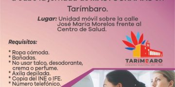 Habrá jornada de mastografías gratuitas en Tarímbaro el próximo 7 de diciembre