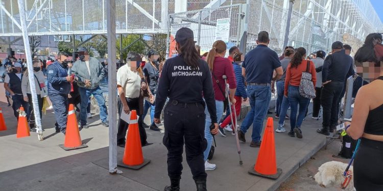 SSP garantiza seguridad en los módulos  de vacunación contra Covid-19 en Morelia
