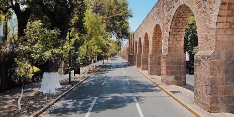 Anuncia Gobierno Municipal última etapa de la restauración de arco de Acueducto