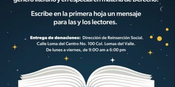Inicia colecta “Libera un Libro o Más”, para equipar bibliotecas de centros penitenciarios