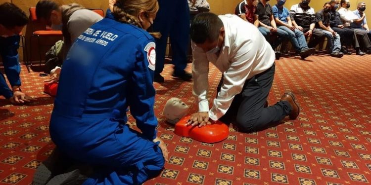 Servicios Aéreos de la SSP se capacita en Reanimación Cardiopulmonar