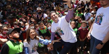 Disfrutan decenas de niños y niñas Festival “Morelia, la ciudad que brilla” en San Miguel del Monte