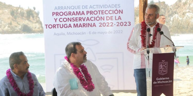 Campamentos tortugueros serán respaldados por Gobierno de Michoacán: Bedolla