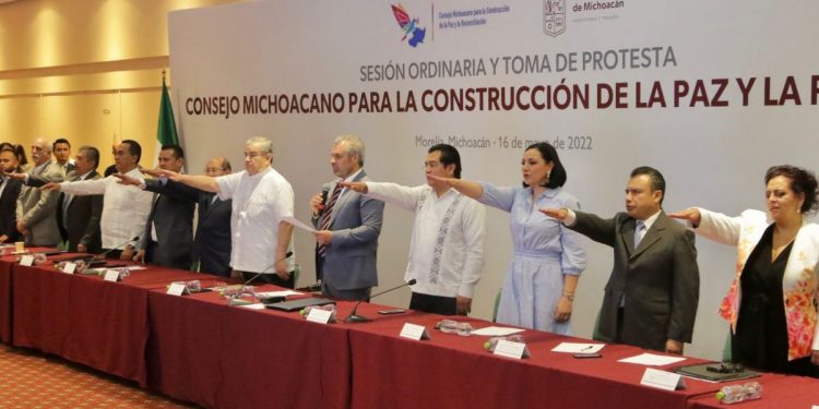 Bedolla toma protesta al Consejo Michoacano para la Construcción de la Paz y la Reconciliación