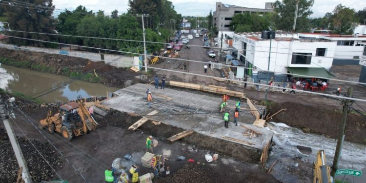 Puente del dren Barajas quedará listo en 72 horas