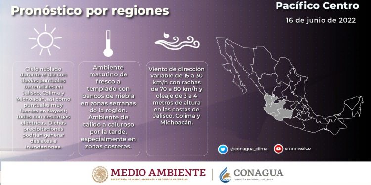 Provocará “Blas” lluvias fuertes, pide PC estatal seguir recomendaciones