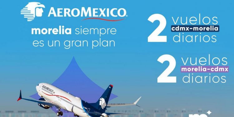 Celebra Alfonso Martínez regreso de vuelos Ciudad de México-Morelia por parte de Aeroméxico