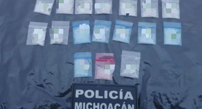 SSP asegura a presunto distribuidor de droga, en Jacona