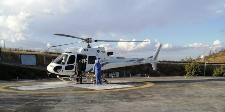 Servicios Aéreos de la SSP traslada a paciente con intoxicación por organofosforado