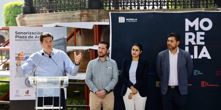 Alfonso Martínez arranca obra de sonorización de la Plaza de Armas