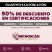 Invita Segob a aprovechar descuentos del 50% en certificaciones