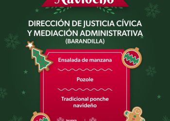 Pozole, ponche y ensalada de manzana, cena navideña en Barandilla: SSP Michoacán
