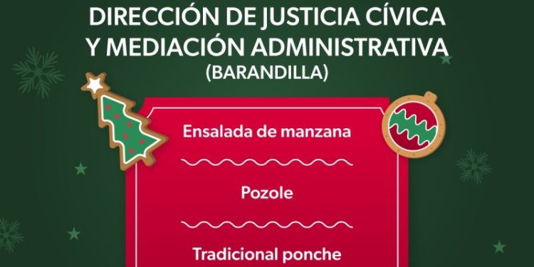 Pozole, ponche y ensalada de manzana, cena navideña en Barandilla: SSP Michoacán