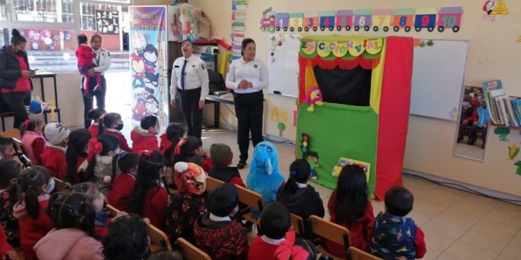 SSP lleva taller de educación vial a niñas y niños de kínder, en Morelia