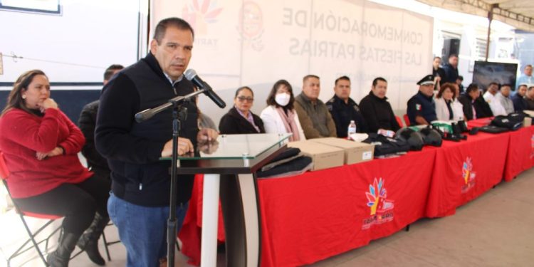 Realiza Bladimir González entrega de equipamiento policial del programa Fortapaz