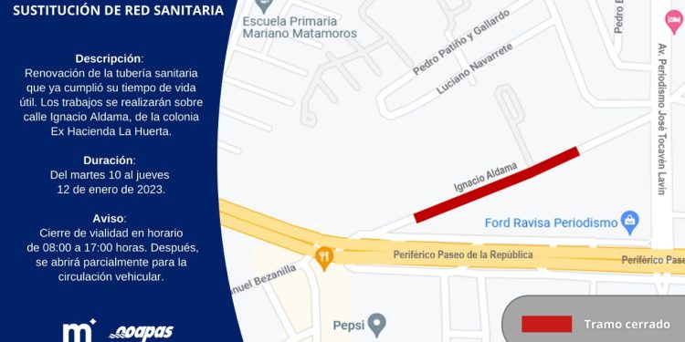 OOAPAS beneficiará a 5 colonias con sustitución de red sanitaria