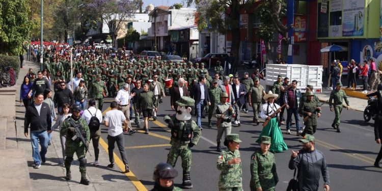 REALIZA EJÉRCITO MEXICANO PRIMERA CAMINATA FAMILIAR EN CONTRA DE LAS ADICCIONES