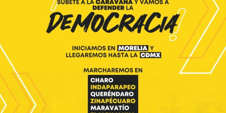A partir de este domingo arranque la Caravana en defensa de la Democracia