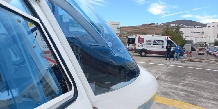 SSP traslada de emergencia a menor, tras percance vial ocurrido en Ario