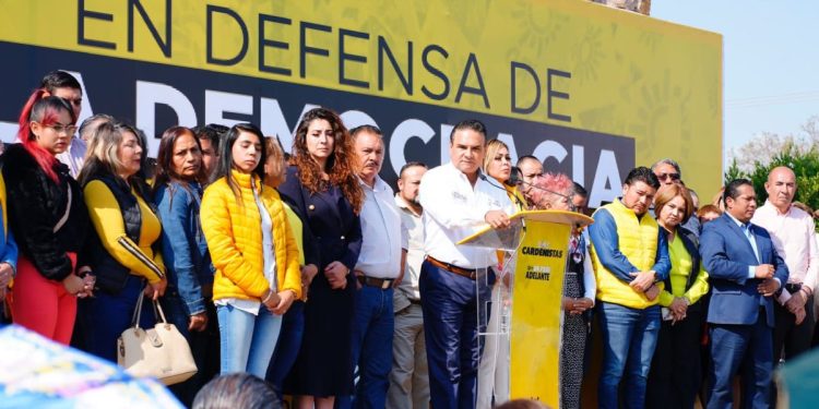 En defensa de la democracia, ni un paso atrás: Silvano Aureoles