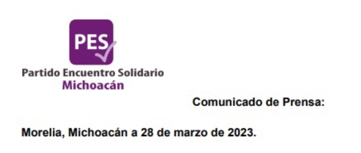 El Grupo Parlamentario del Partido Encuentro Solidario (GPPES) informa que ha tomado la decisión de suspender su representación